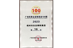 2023广西民营企业制造业100强